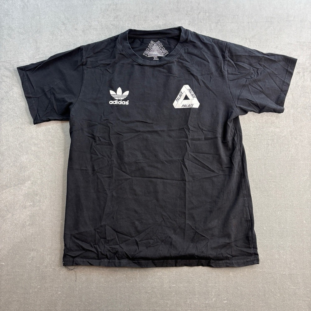 Adidas x Palace Graphic T Shirt Black Number 15 Y2K Men's XL